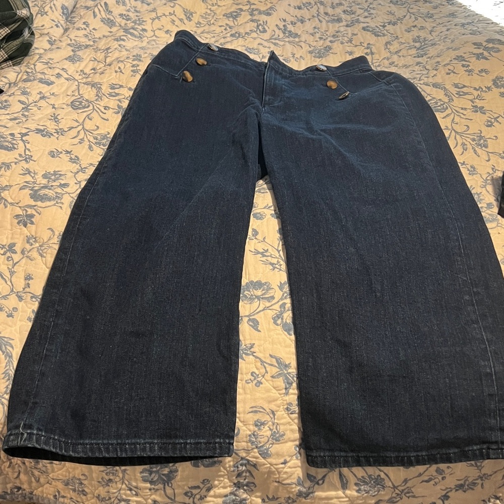 Ann Taylor Petite Dark Blue Denim